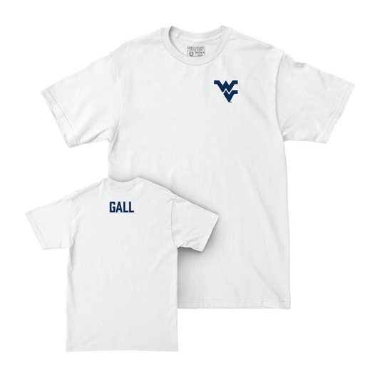 WVU Women's Rowing White Logo Comfort Colors Tee - Anna Gall Youth Small