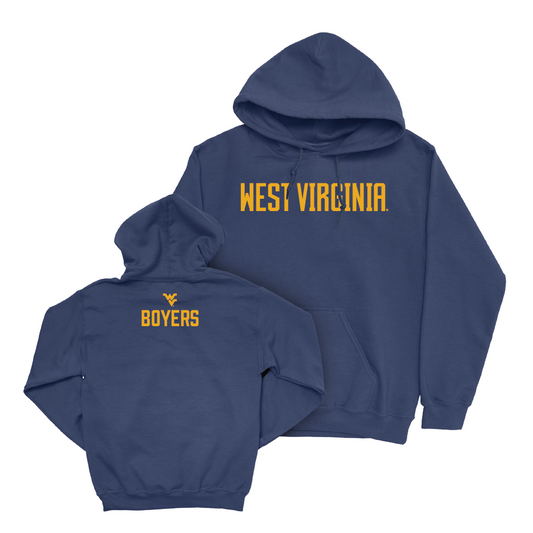 WVU Wrestling Navy Wordmark Hoodie - Blake Boyers Youth Small