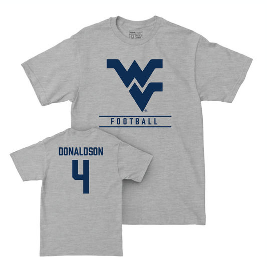 WVU Football Sport Grey Classic Tee - CJ Donaldson Youth Small