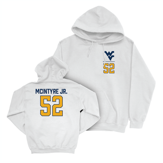 WVU Football White Logo Hoodie - Corey McIntyre Jr. Youth Small