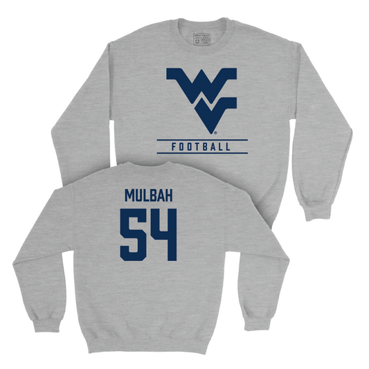 WVU Football Sport Grey Classic Crew - Fatorma Mulbah Youth Small