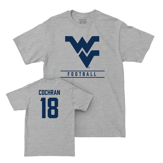 WVU Football Sport Grey Classic Tee - Grant Cochran Youth Small