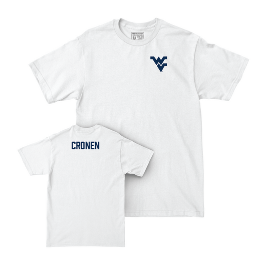 WVU Women's Rowing White Logo Comfort Colors Tee - Grace Cronen Youth Small