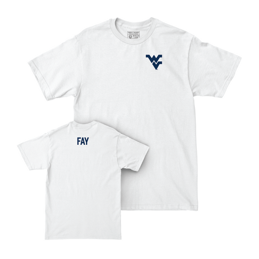 WVU Women's Rowing White Logo Comfort Colors Tee - Grace Fay Youth Small