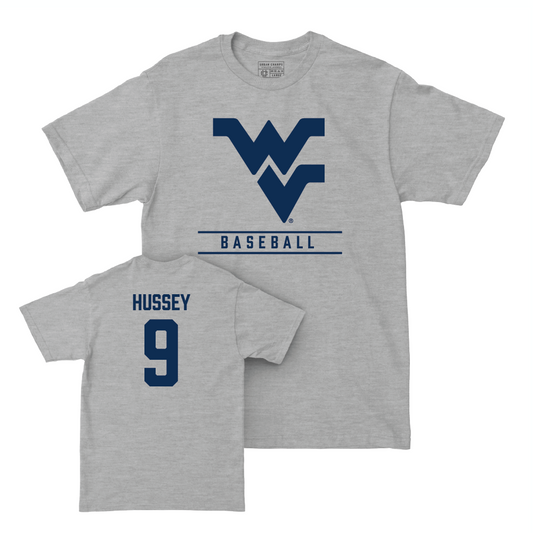 WVU Baseball Sport Grey Classic Tee - Grant Hussey Youth Small