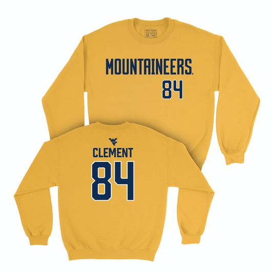 WVU Football Gold Mountaineers Crew - Hudson Clement Small