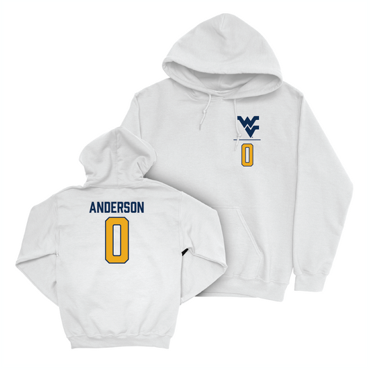 WVU Football White Logo Hoodie - Jaylen Anderson Youth Small