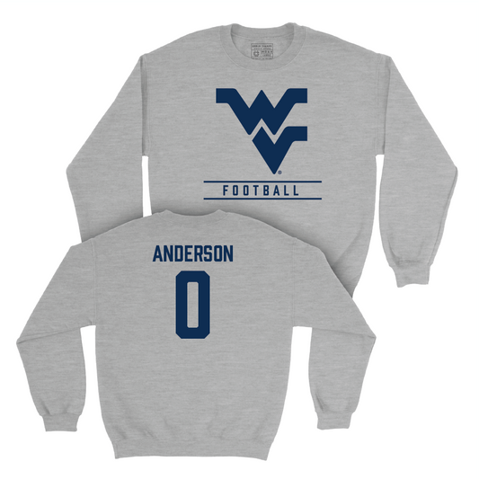 WVU Football Sport Grey Classic Crew - Jaylen Anderson Youth Small