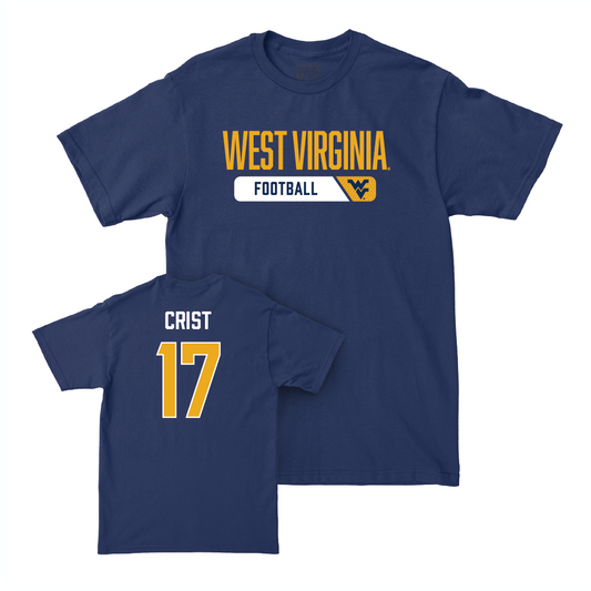 WVU Football Navy Staple Tee - Jackson Crist Youth Small