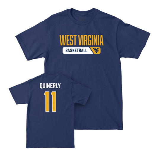 WVU Women's Basketball Navy Staple Tee - JJ Quinerly Youth Small