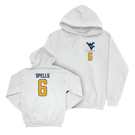 WVU Football White Logo Hoodie - Jacolby Spells Youth Small