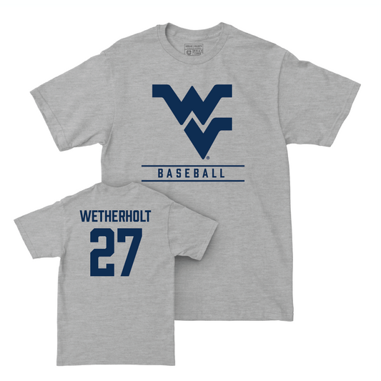 WVU Baseball Sport Grey Classic Tee - JJ Wetherholt Youth Small