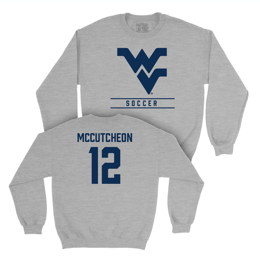 WVU Women's Soccer Sport Grey Classic Crew - Maya McCutcheon Youth Small