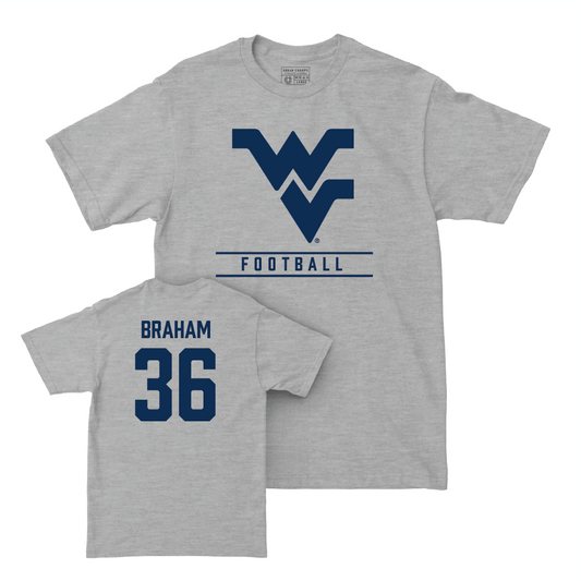 WVU Football Sport Grey Classic Tee - Noah Braham Youth Small