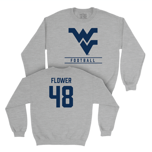 WVU Football Sport Grey Classic Crew - Nate Flower Youth Small