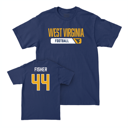 WVU Football Navy Staple Tee - Oryend Fisher Youth Small