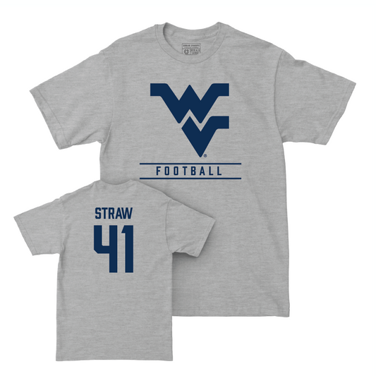 WVU Football Sport Grey Classic Tee - Oliver Straw Youth Small