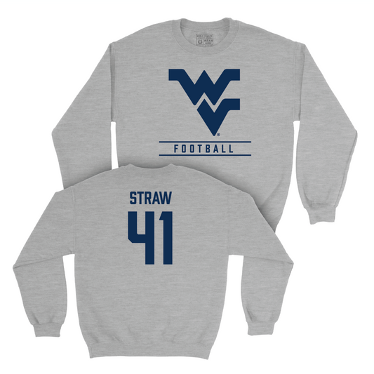 WVU Football Sport Grey Classic Crew - Oliver Straw Youth Small