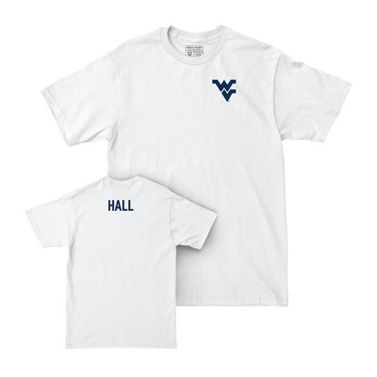 WVU Wrestling White Logo Comfort Colors Tee - Peyton Hall Youth Small
