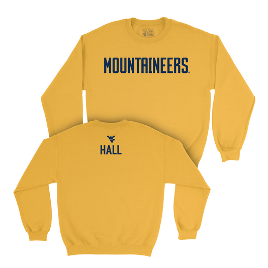 WVU Wrestling Gold Mountaineers Crew - Peyton Hall Small