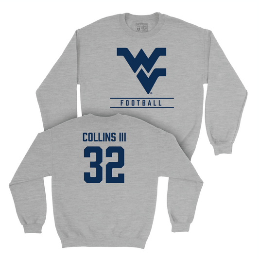 WVU Football Sport Grey Classic Crew - Raleigh Collins III Youth Small