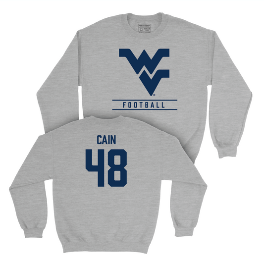 WVU Football Sport Grey Classic Crew - Tyler Cain Youth Small