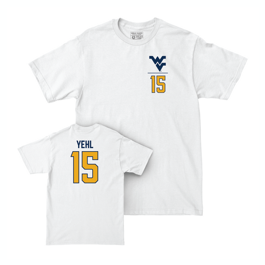WVU Baseball White Logo Comfort Colors Tee  - Maxx Yehl