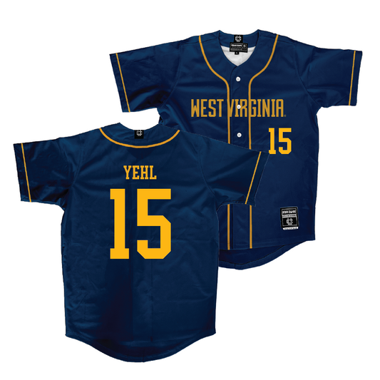 WVU Baseball Navy Jersey  - Maxx Yehl