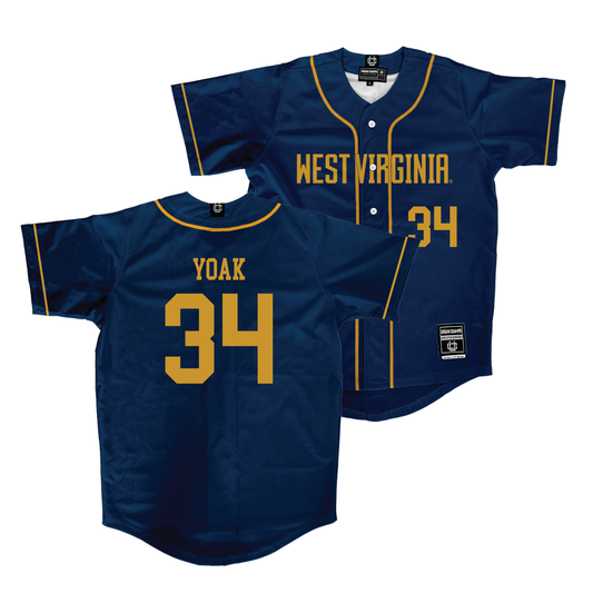 WVU Baseball Navy Jersey   - Bryant Yoak
