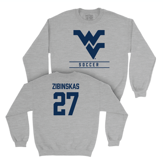 WVU Women's Soccer Sport Grey Classic Crew  - Natalie Zibinskas