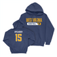 WVU Men's Basketball Navy Staple Hoodie  - Abraham Oyeadier