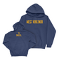 WVU Women's Gymnastics Navy Wordmark Hoodie   - Kaelyn Skeel