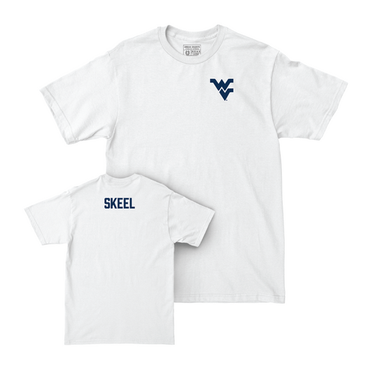 WVU Women's Gymnastics White Logo Comfort Colors Tee   - Kaelyn Skeel