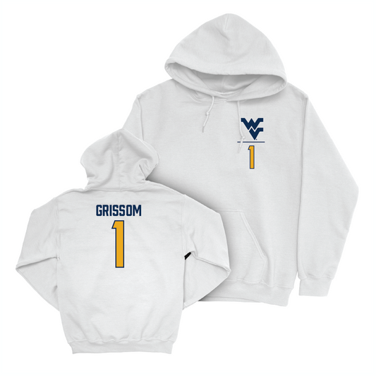 WVU Women's Volleyball White Logo Hoodie   - Tally Grissom