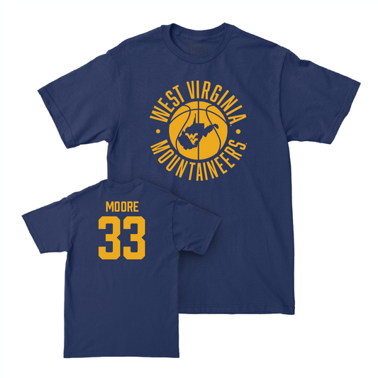 WVU Women's Basketball Navy Hardwood Tee  - Tirzah Moore