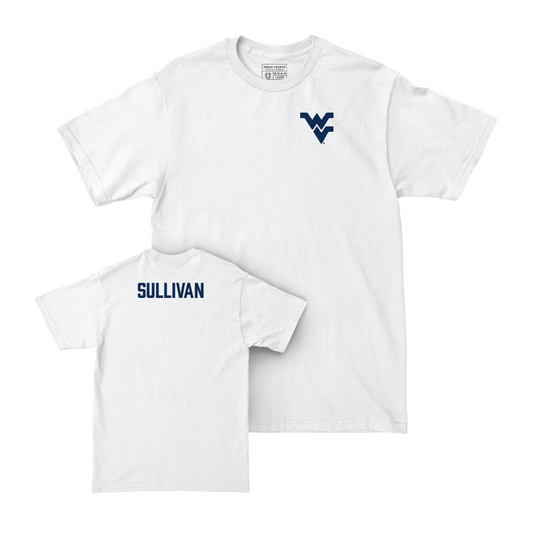 WVU Women's Rowing White Logo Comfort Colors Tee   - Marley Sullivan