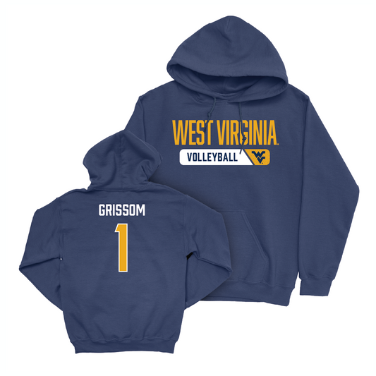 WVU Women's Volleyball Navy Staple Hoodie   - Tally Grissom