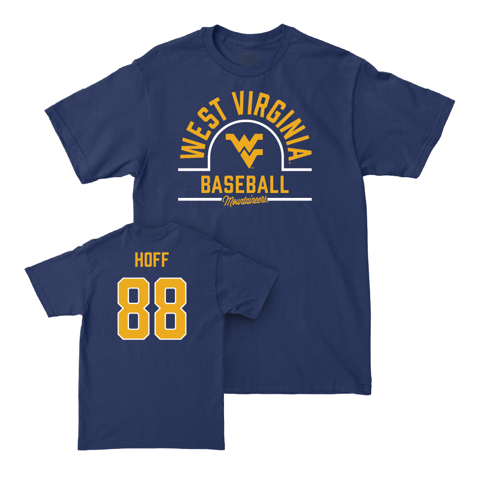 WVU Baseball Navy Arch Tee   - Bryson Hoff