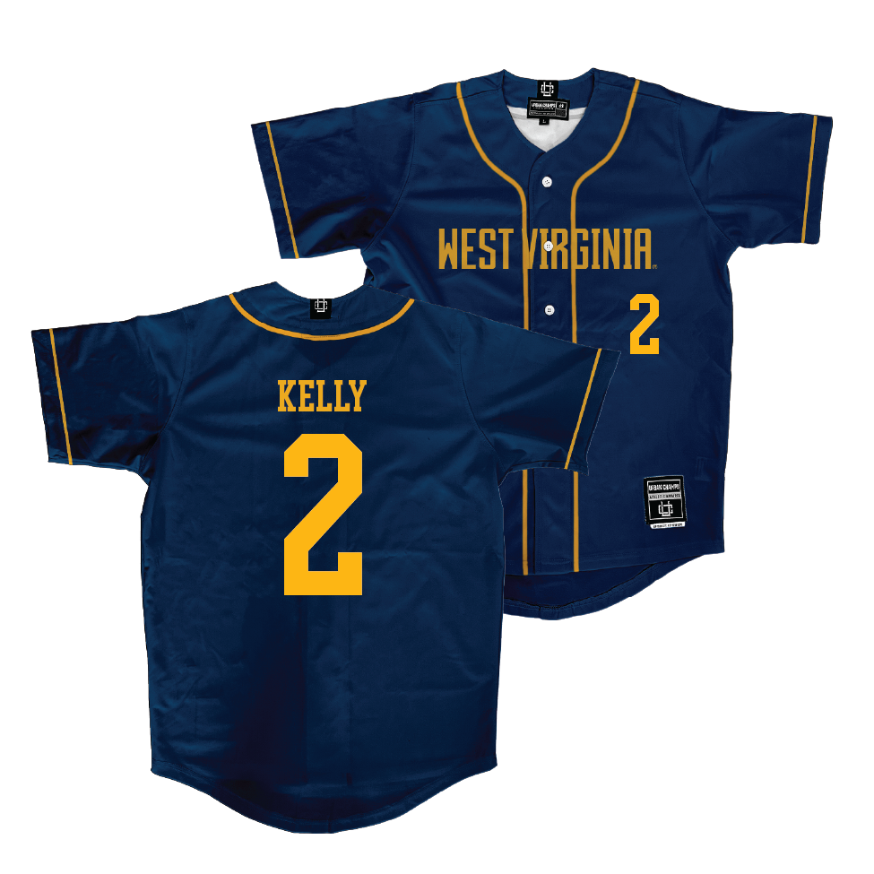 WVU Baseball Navy Jersey   - Gavin Kelly