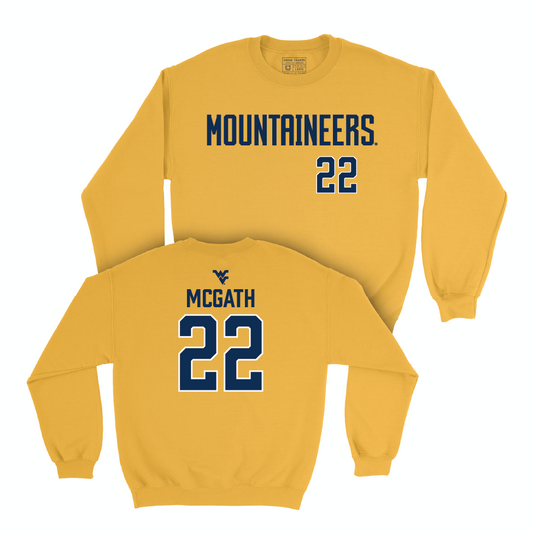 WVU Women's Volleyball Gold Mountaineers Crew   - Maddy McGath