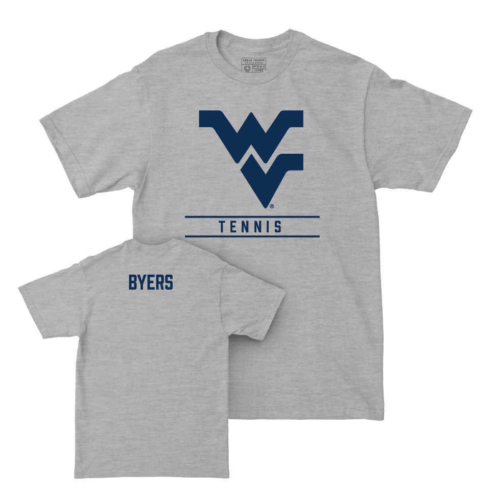 WVU Women's Tennis Sport Grey Classic Tee  - Lyla Byers