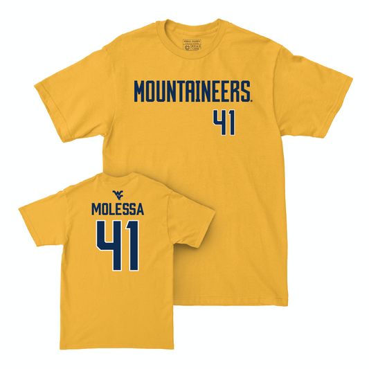 WVU Baseball Gold Mountaineers Tee   - Maxwell Molessa